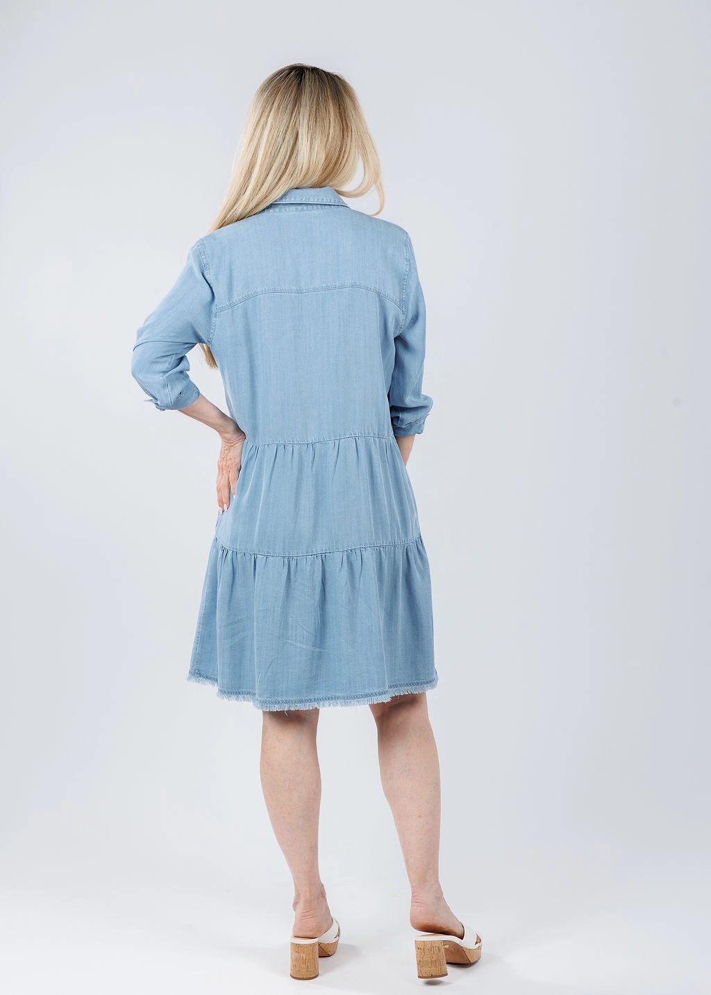 Nancy Dress - Medium Blue Trend-Inspired Basic Mood