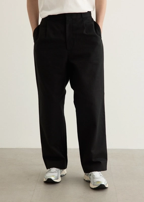 Chino Tuck Straight Pants HighRiseWaistband Anti Pilling