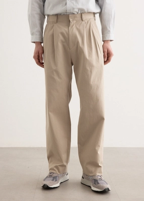 Chino Cloth Two Tuck Straight Pants SecureZipperClosures