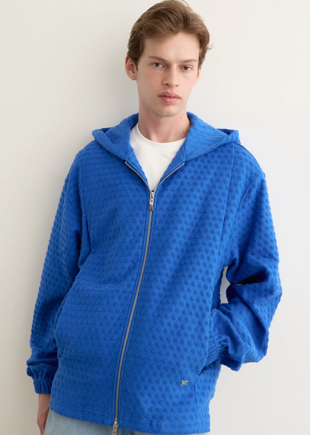 Circle Fleece Zip Hoodie Breathable Look Essential Fashion