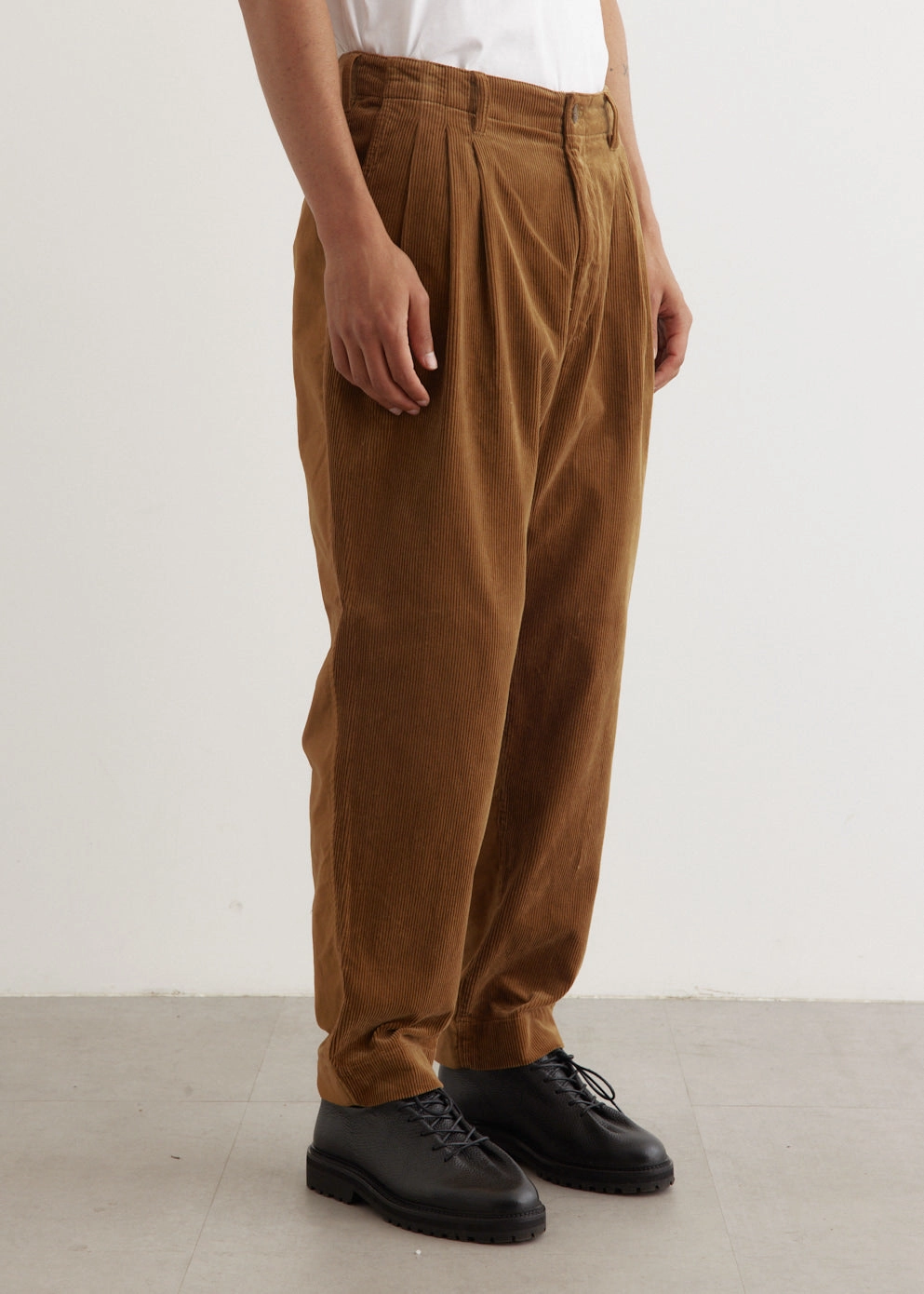 Moleskin x Corduroy Panel Pants Anti Pilling Fabric