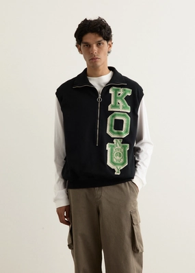 30/-SWT Knit Half Zip Vest (KO.U) Cozy Basics Breathable Design