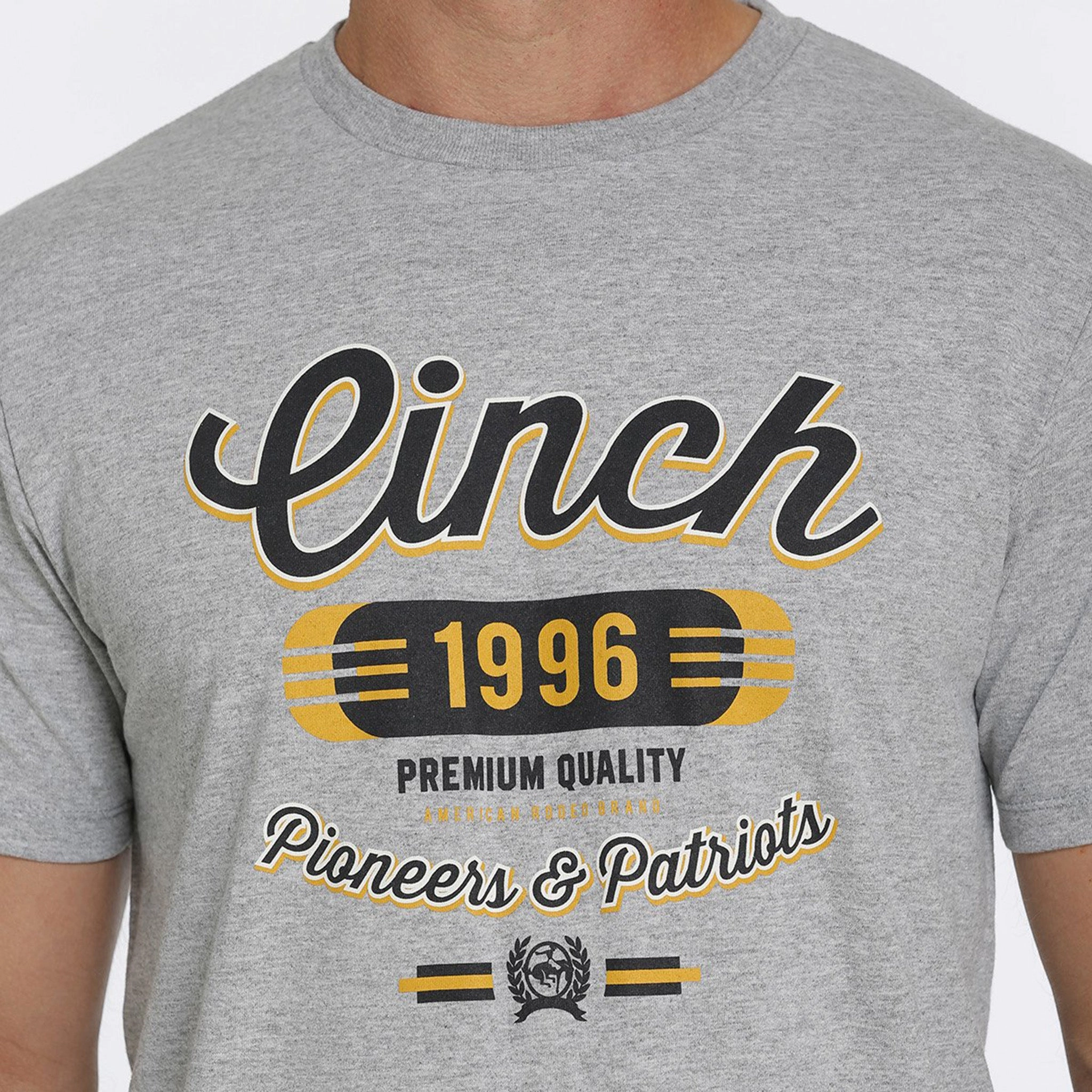 Cinch Heather Grey Logo Tee Soft Feel Unisex style