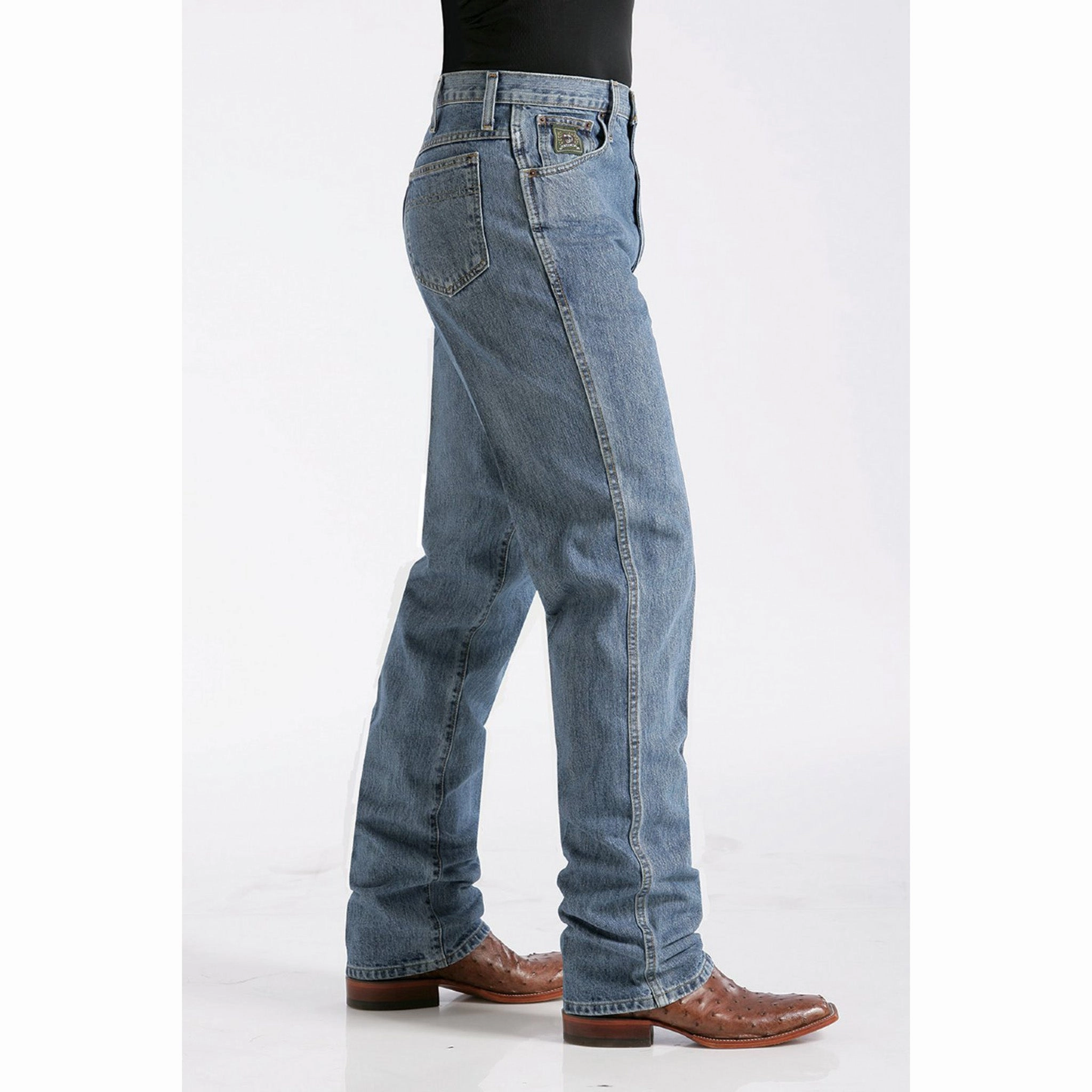 Style Focus Cinch Medium Stonewash Green Label Jeans
