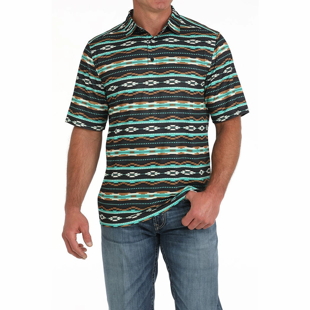 CINCH MEN'S ARENA FLEX SOUTHWESTERN PRINT POLO - MULTI Holiday Gift