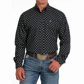 Everyday Wear Cinch Men's Black Diamond Print