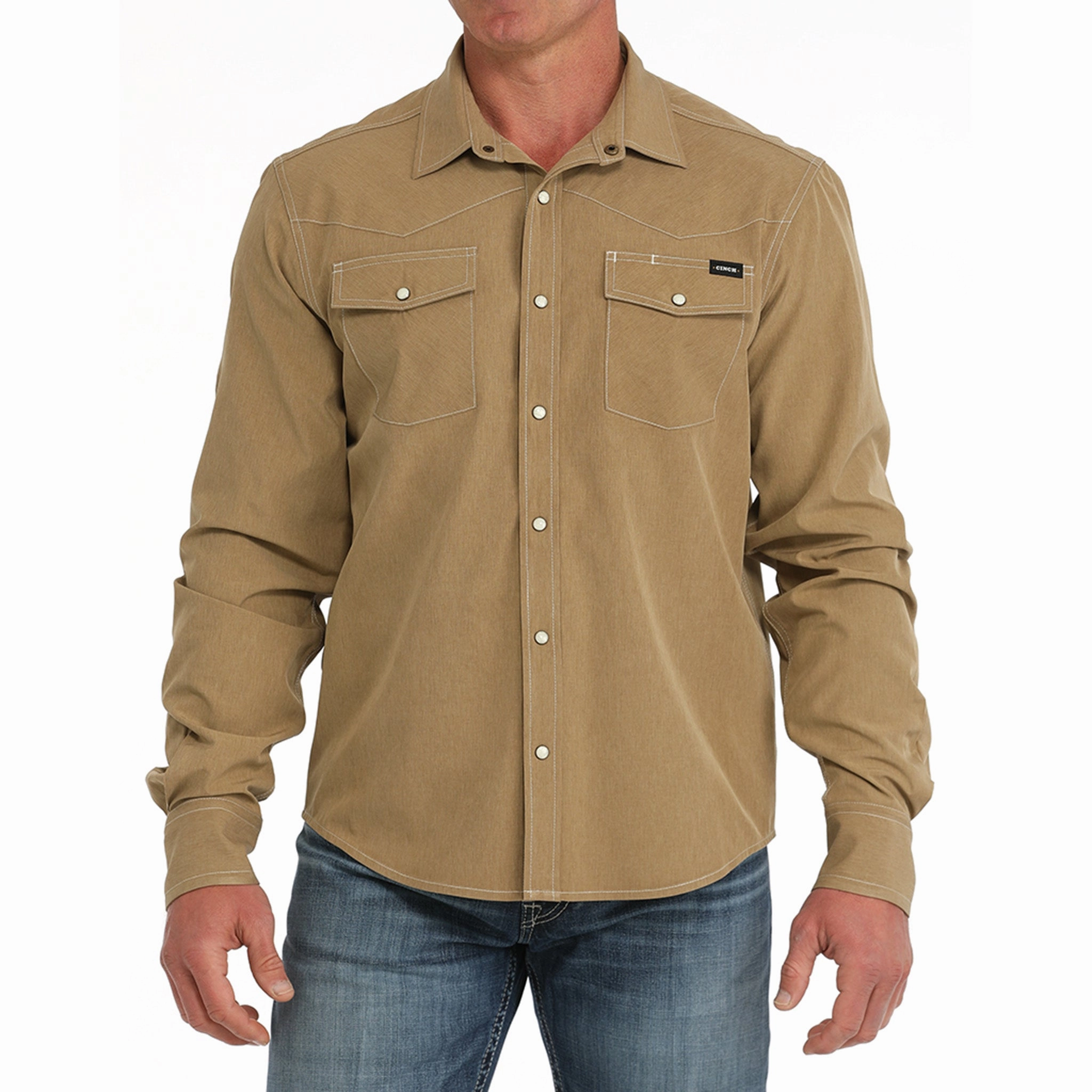 Cinch Men's Brown Arenaflex Camp Shirt Graduation Ceremony