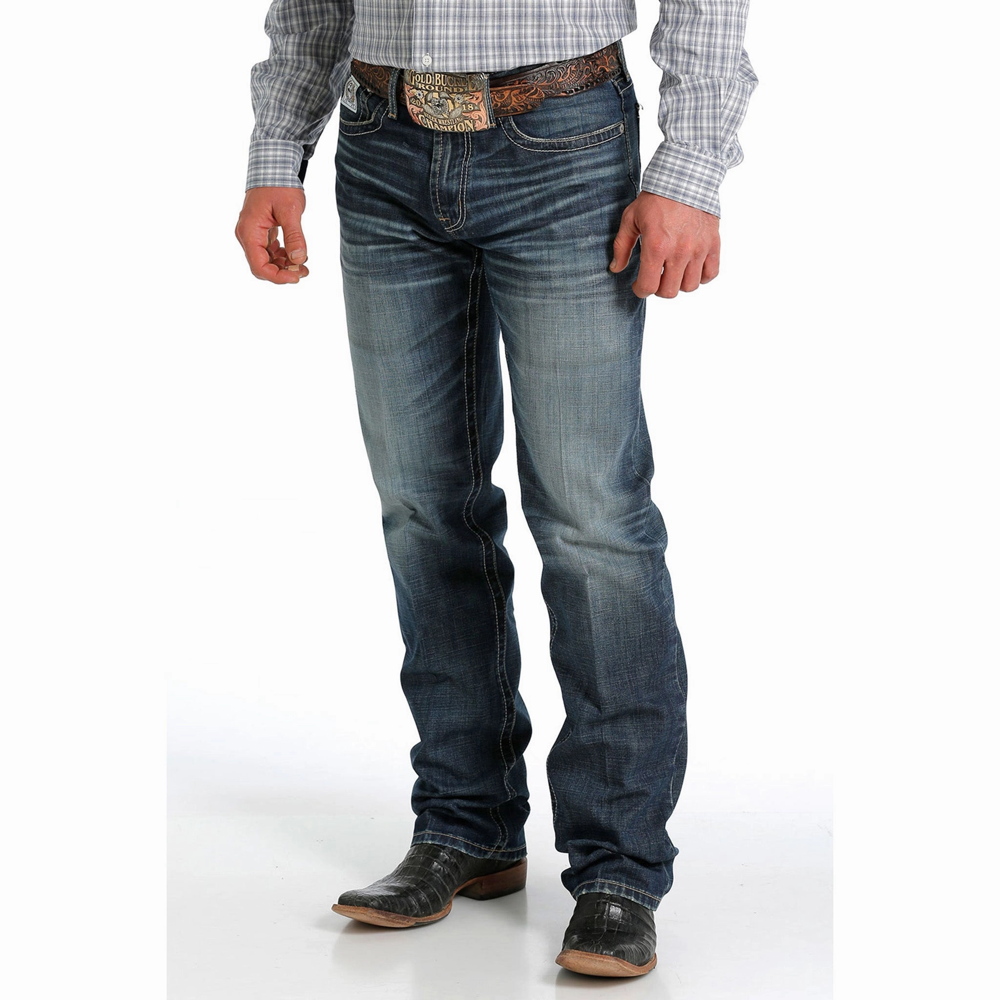 Rainy Day Chill Outfit Nature Lover Cinch Men's Dark Stone White Label Jeans