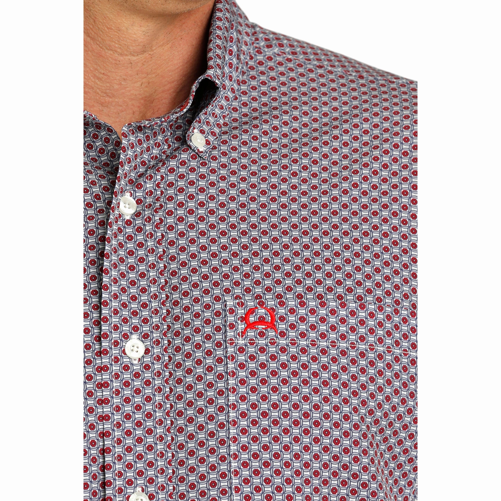 Eco Friendly Dye Cinch Men's Geo Print Arenaflex Long Sleeve