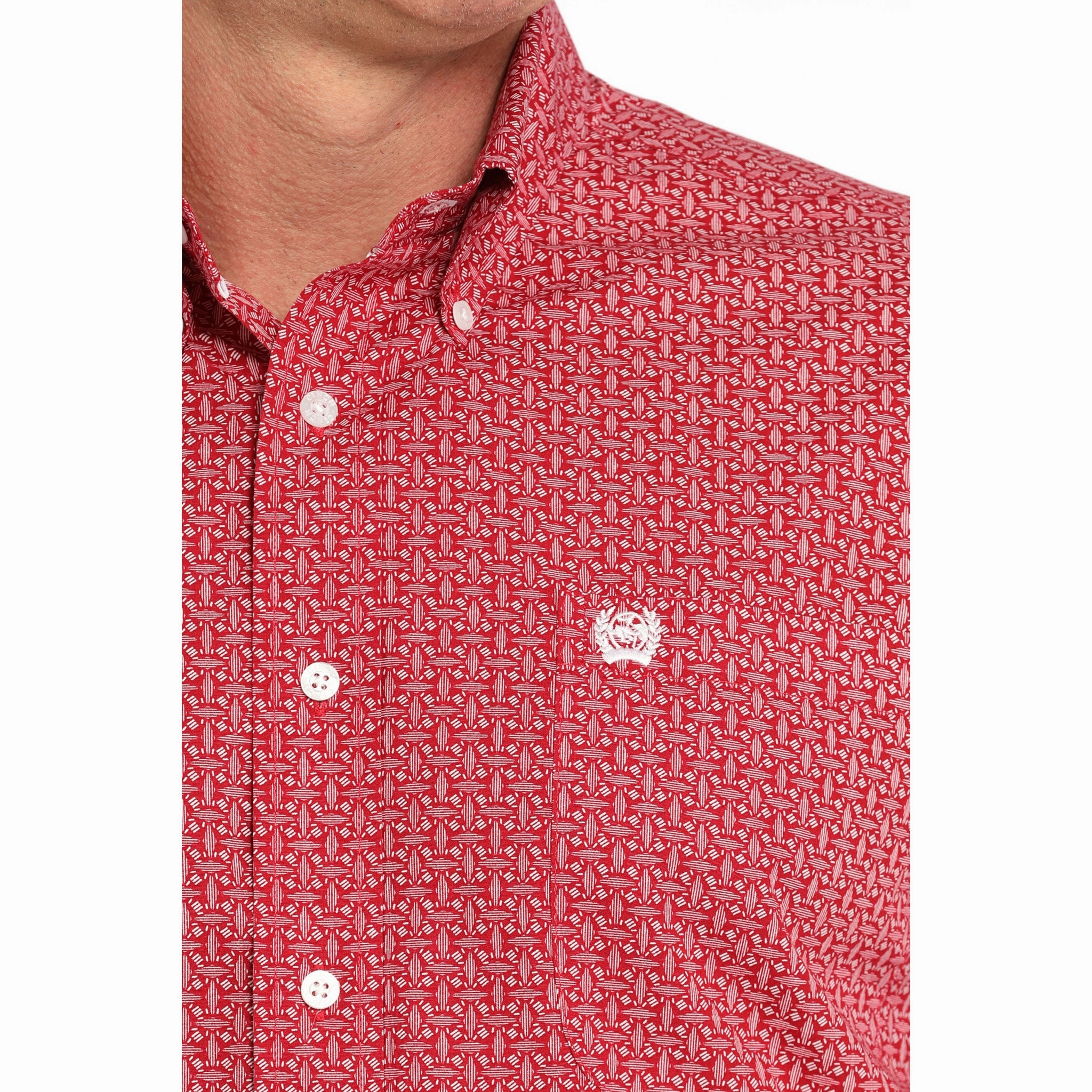 Cinch Men's Hash Mark Button Down Adjustable Hem
