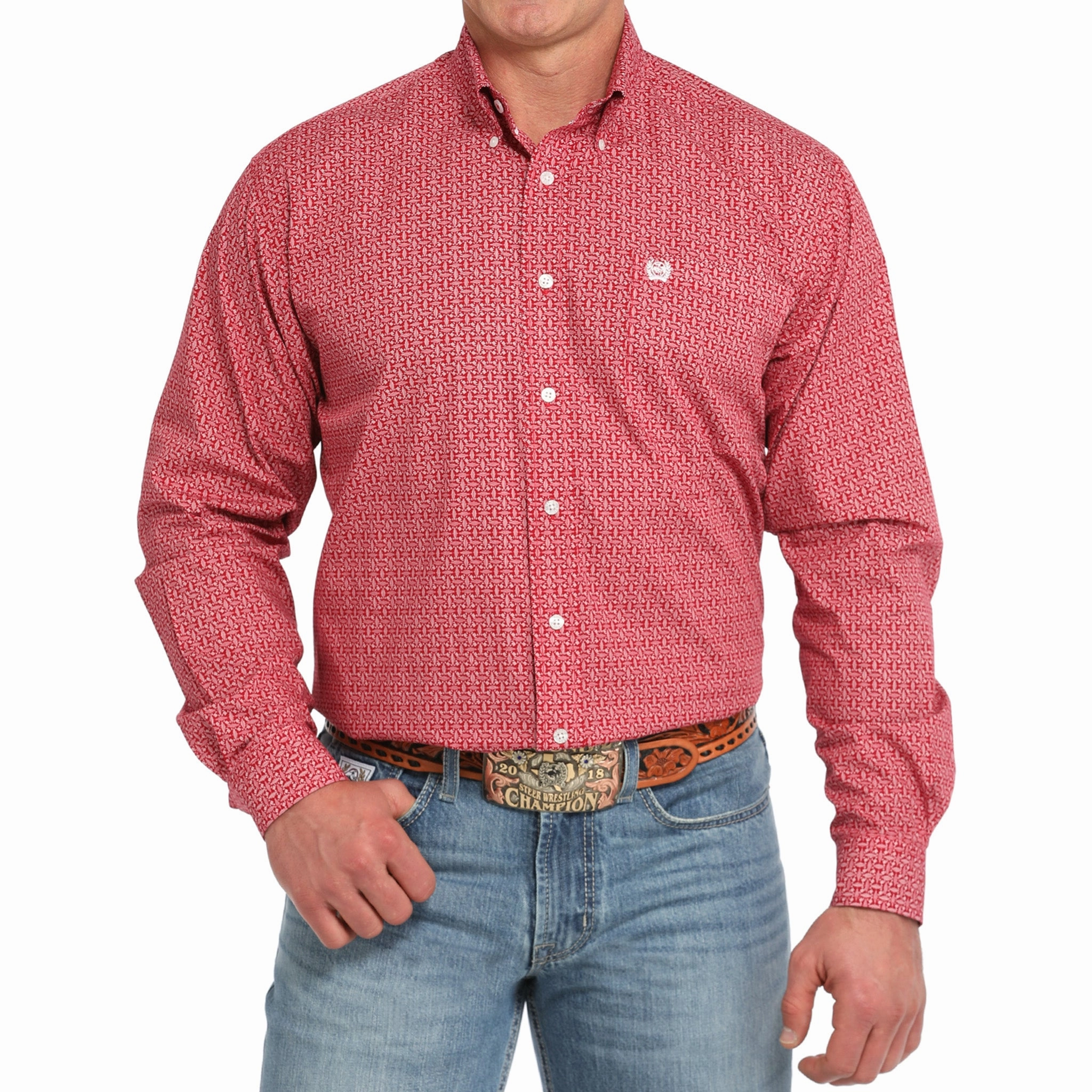 Cinch Men's Hash Mark Button Down Timeless Style Checkered Look