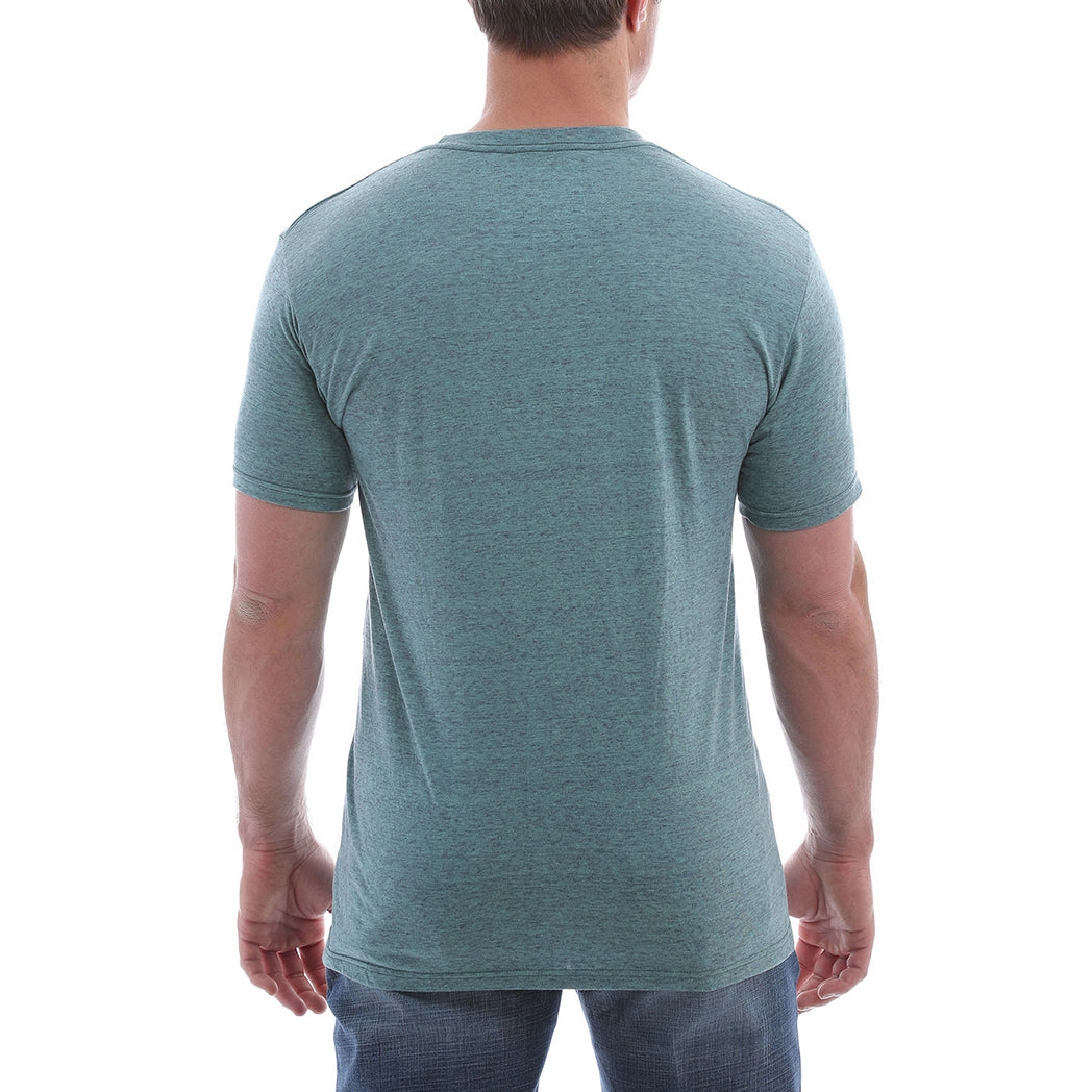 Fast Drying Cinch Men's Heather and Turquoise T-Shirt