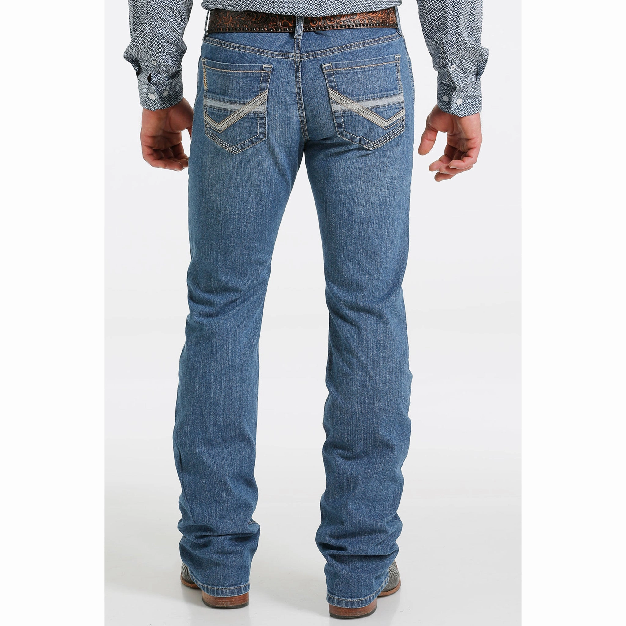 Cinch Men's Ian Medium Stone Wash Jeans Light Stretch