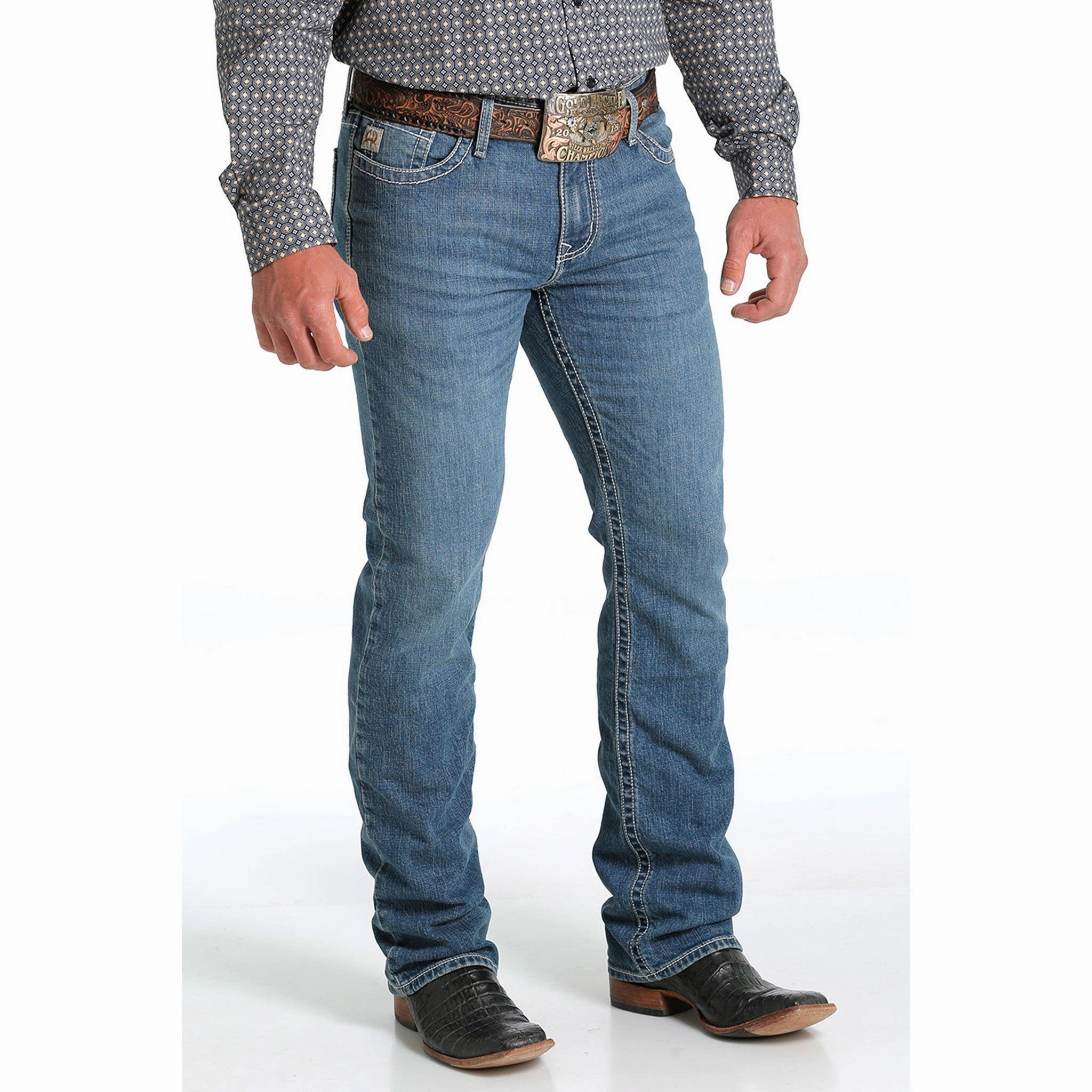 No Gap Waist Fit Essential Cinch Men's Ian Medium Stonewash Jeans