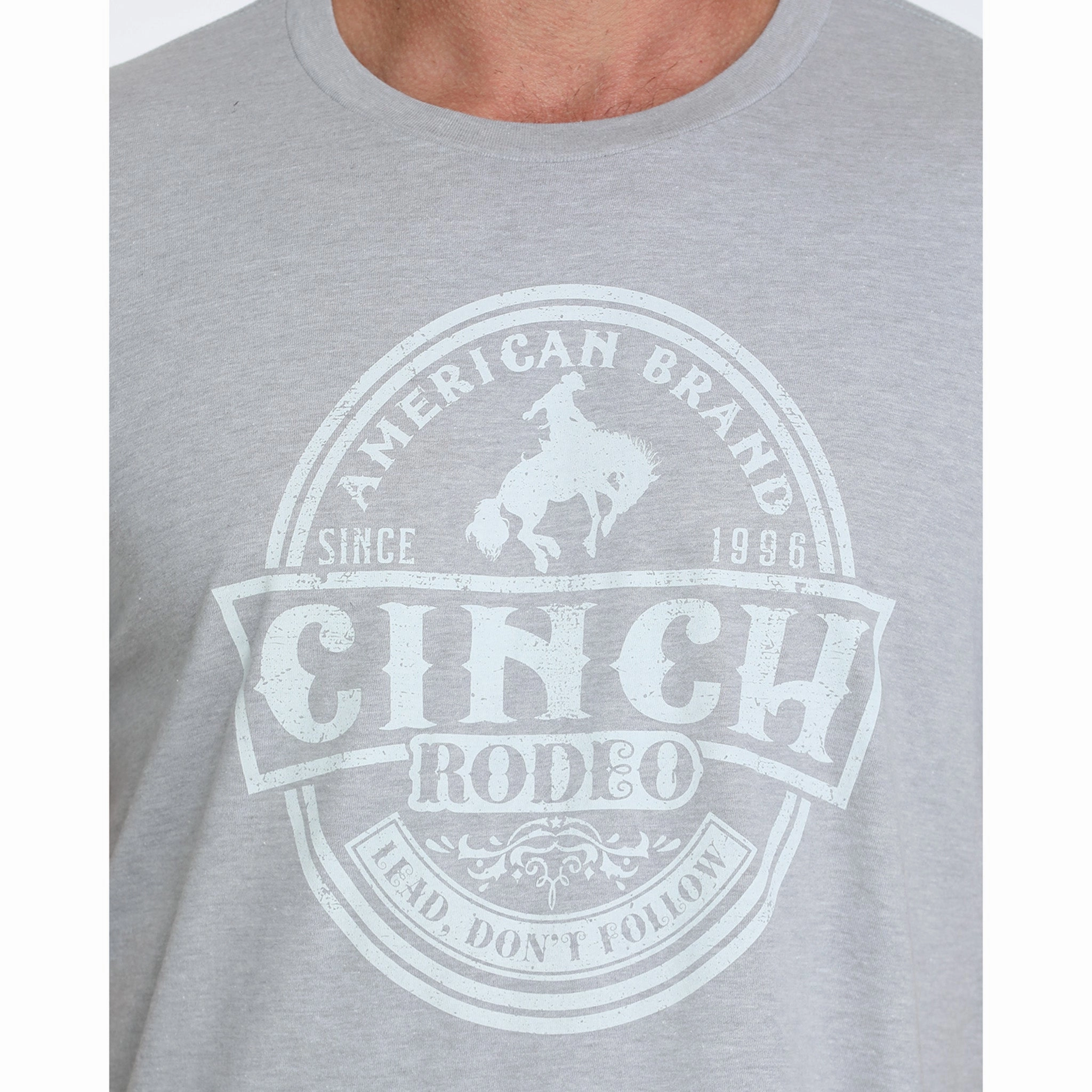 Cinch Men's Light Grey Rodeo Tee Bold Prints