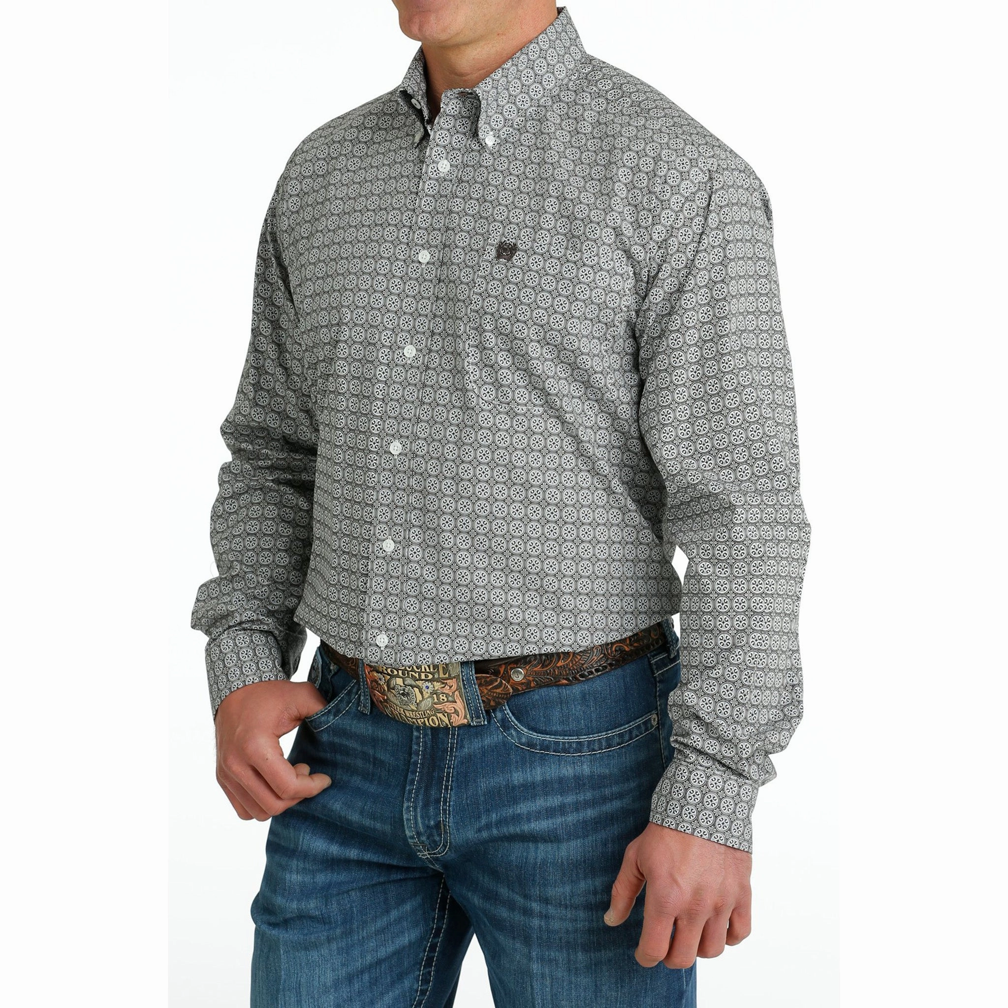 Cinch Men's Medallion Print Shirt Fashion Choice