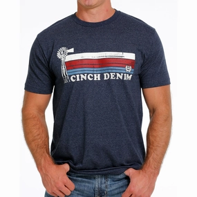 elegant design Cinch Men's Navy Cinch Denim Tee