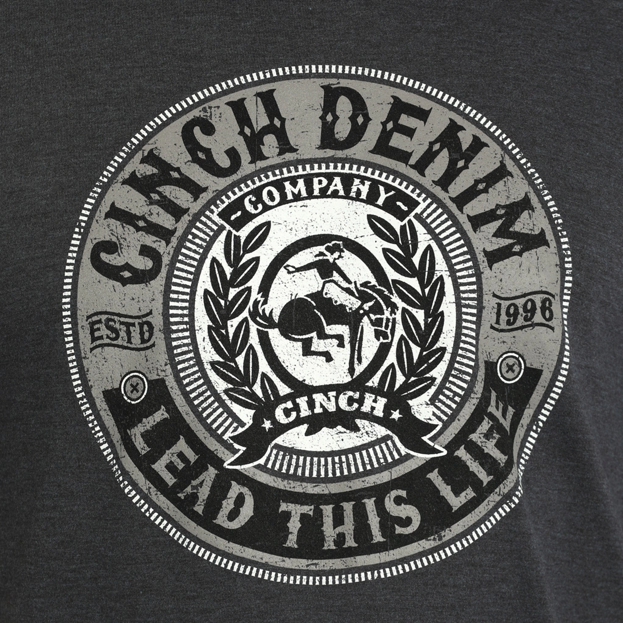 Durable Texture Cinch Men's Navy Lead Life T-Shirt