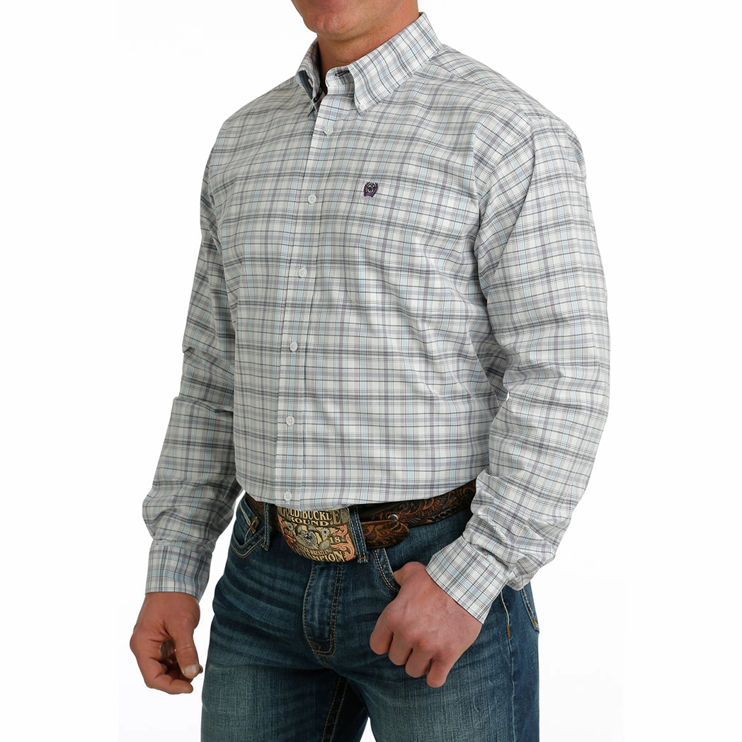 Casual Design Cinch Men's Plaid Long Sleeve