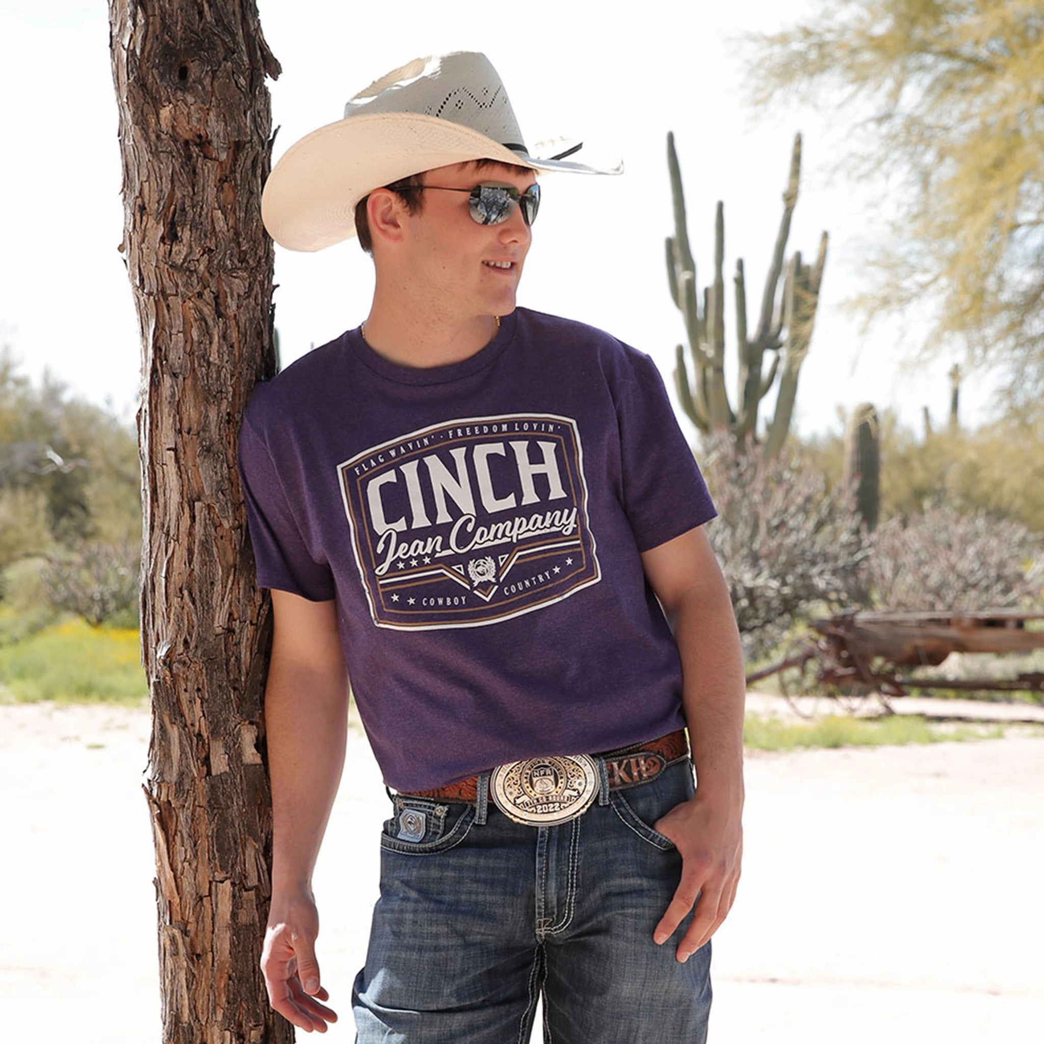 Modern Fit Cinch Men's Purple Tee