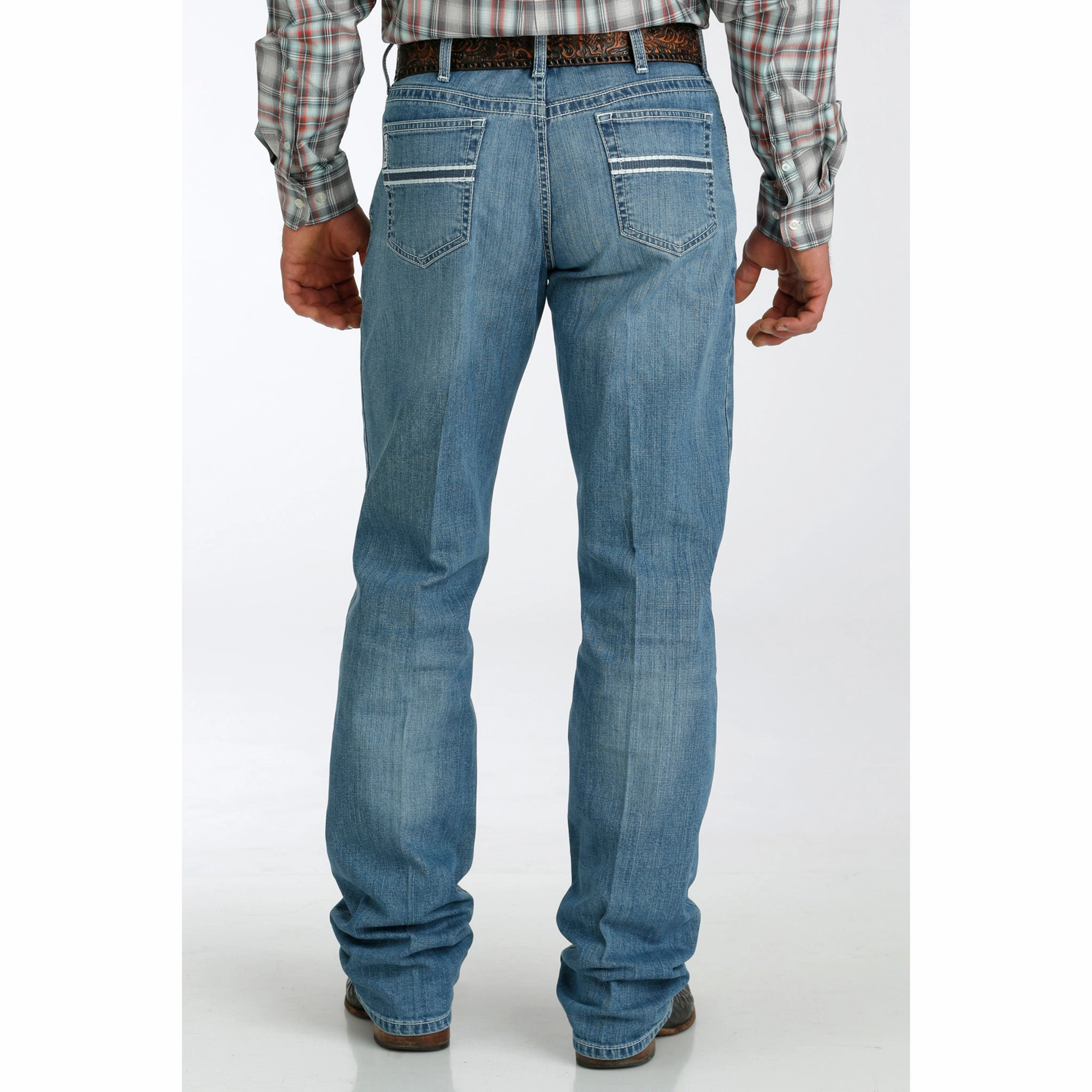 Cinch Men's White Label Medium Stone Wash Jeans Neat Look