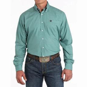 Cinch Mens Green Print Long Sleeve Workwear Approved