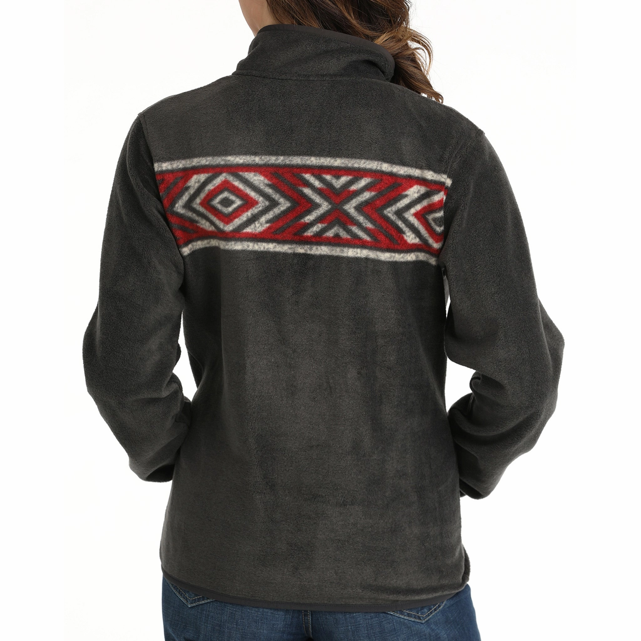 Wind Blocking Fabric Cinch Women's Charcoal Fleece Pullover