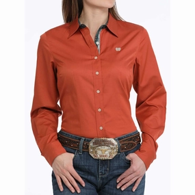 Thermal Regulation System Cinch Women's Copper Micro Stripe Tencel Long Sleeve
