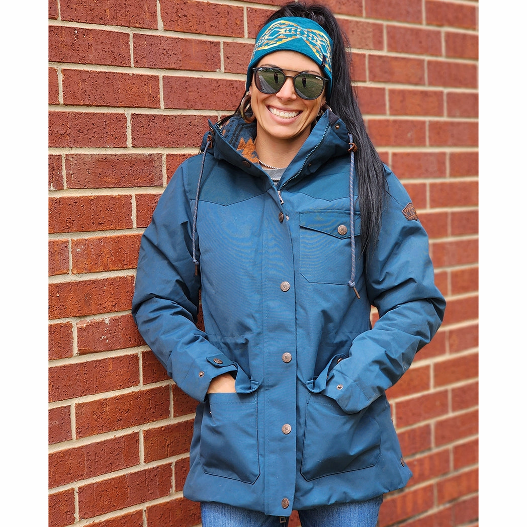 Snag Free Knit Cinch Women's Teal Barn Coat