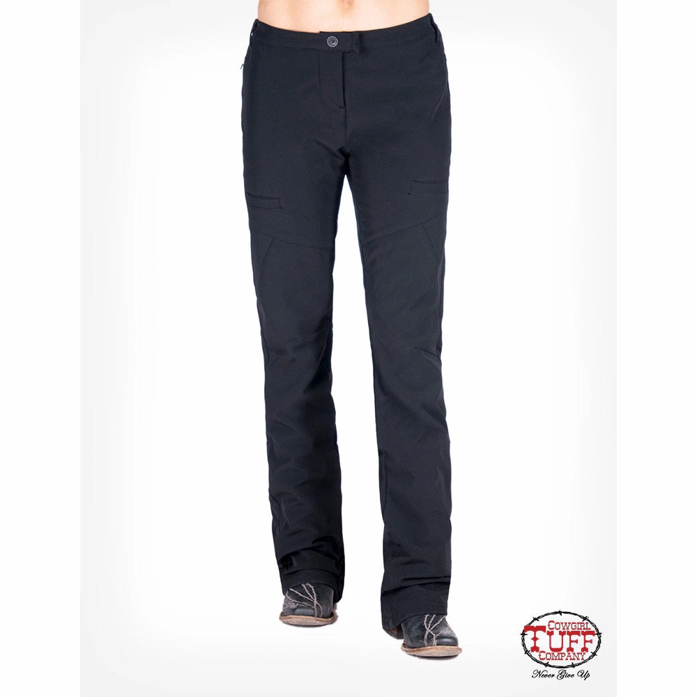 Outdoor Style Staple Hard Cover Cowgirl Tuff Black Outerwear Pants