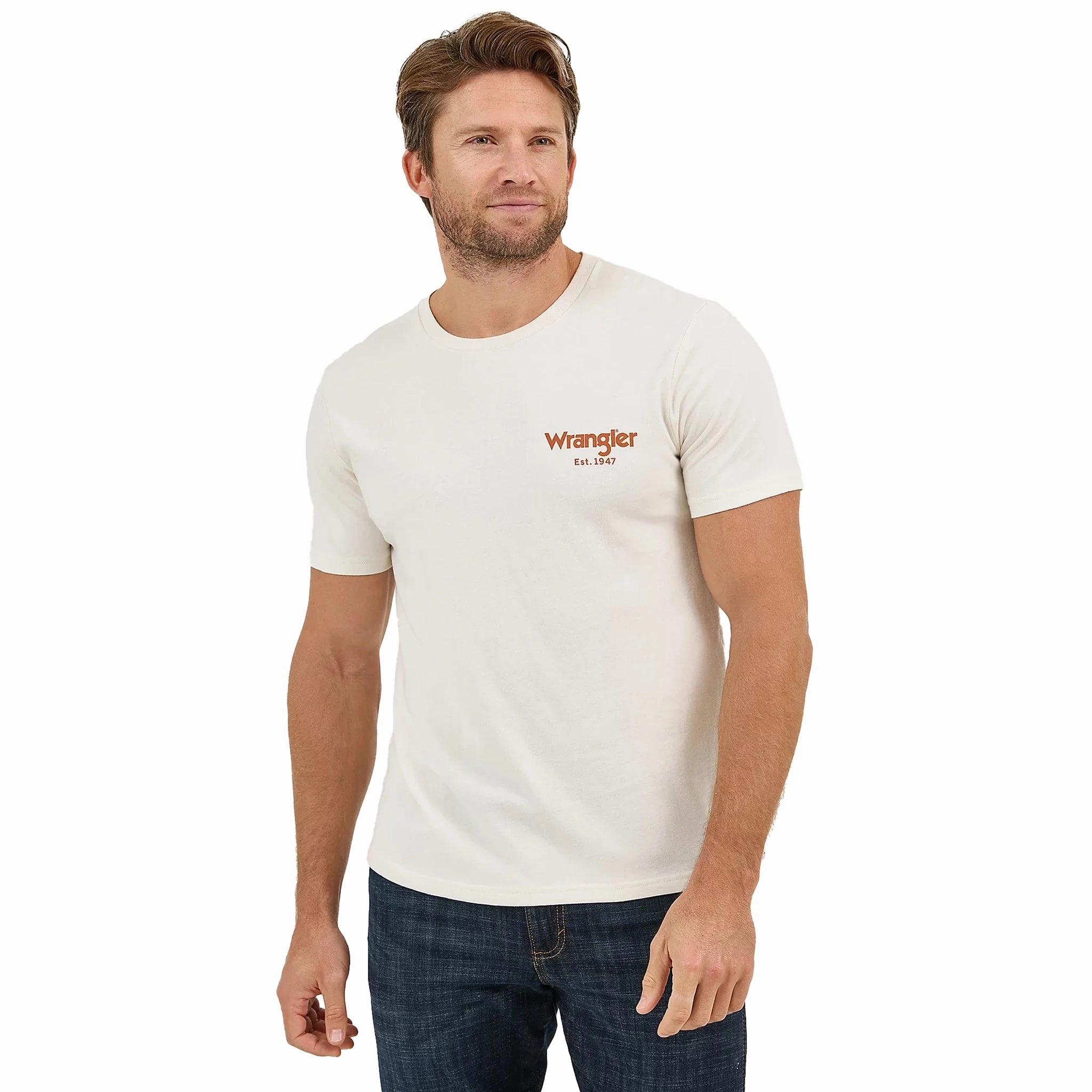 Modern Look Wrangler Men's Cream Bronc Graphic Tee
