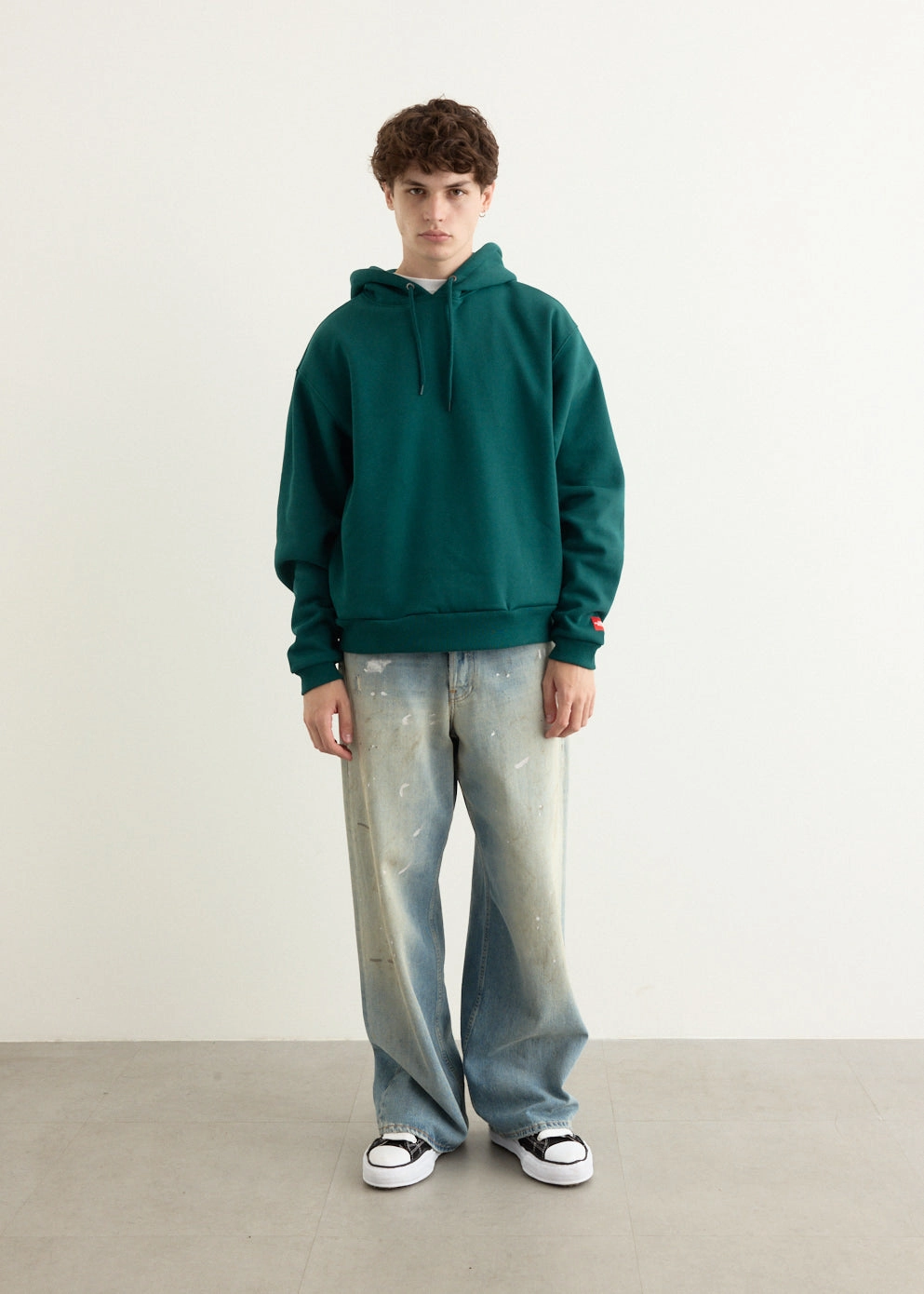 Cozy Stretch Fit Versatile Layers Red Box Hoodie