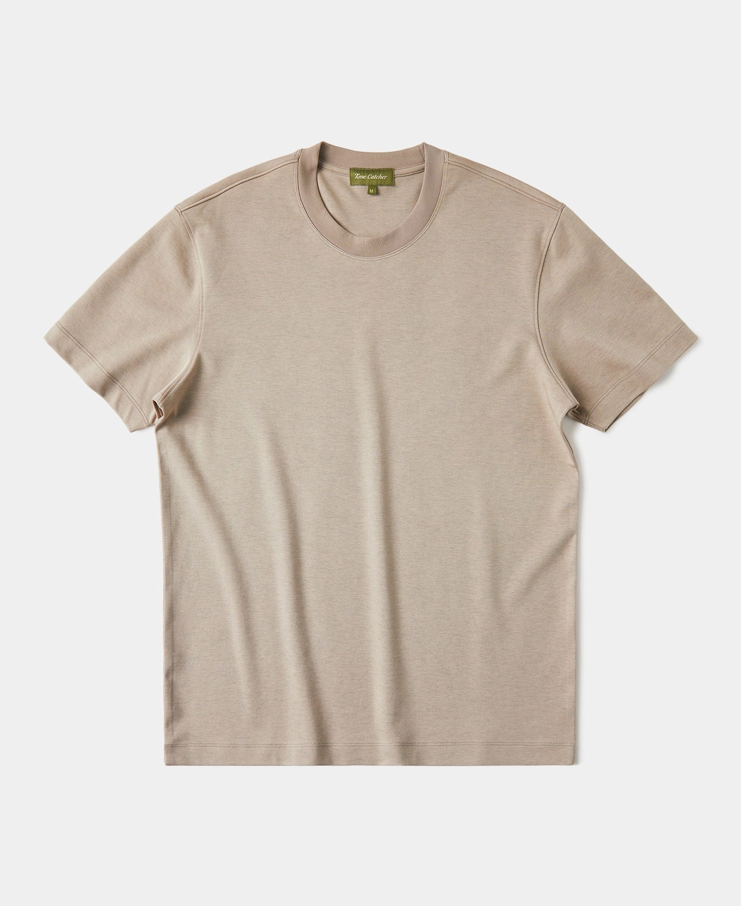 Timeless Appeal Wicking Interlock Knit Classic Fit Cotton and Modal-Blend T-Shirt - Light Coffee