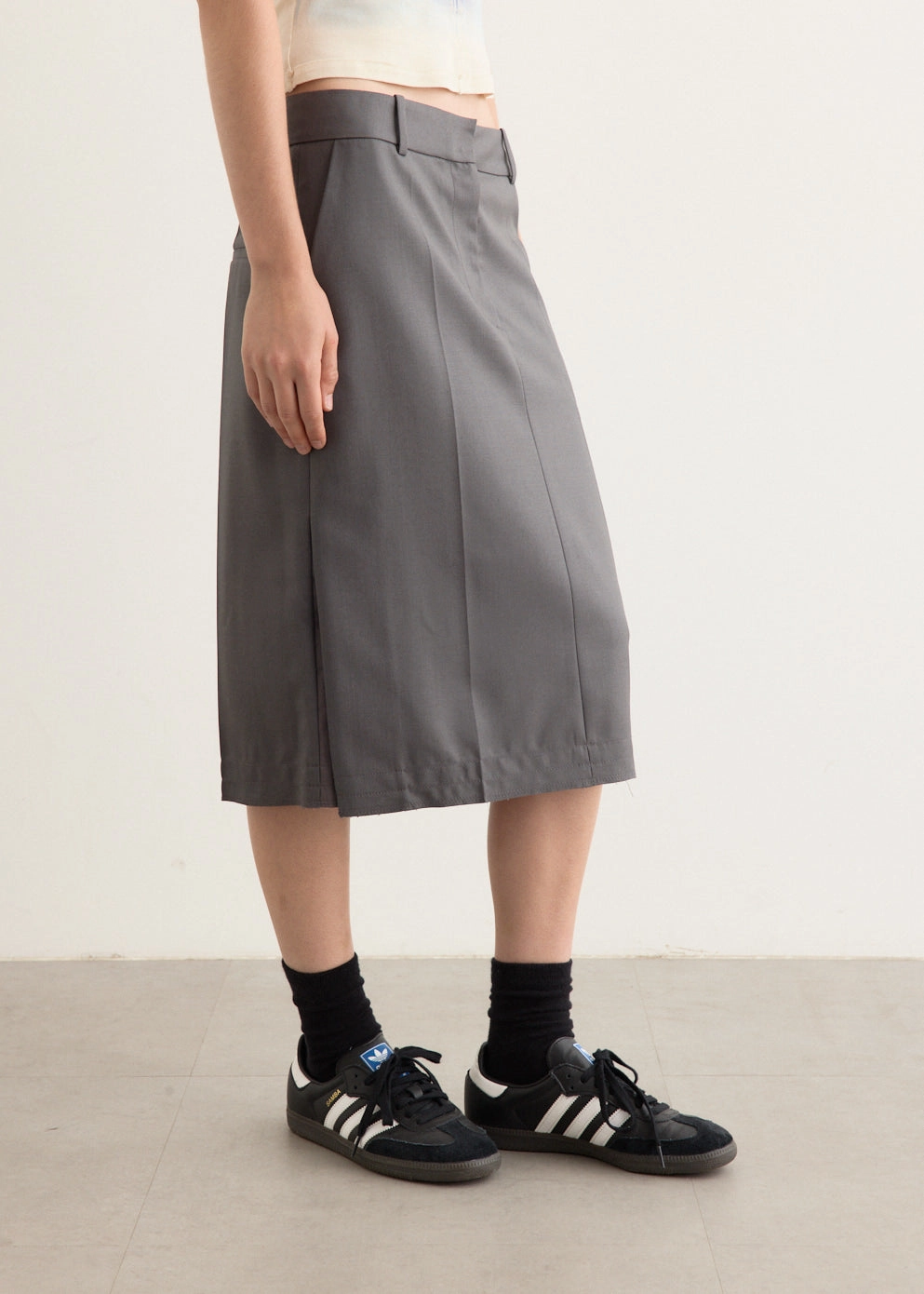 Classic H-Line Skirt natural fiber Laser cut