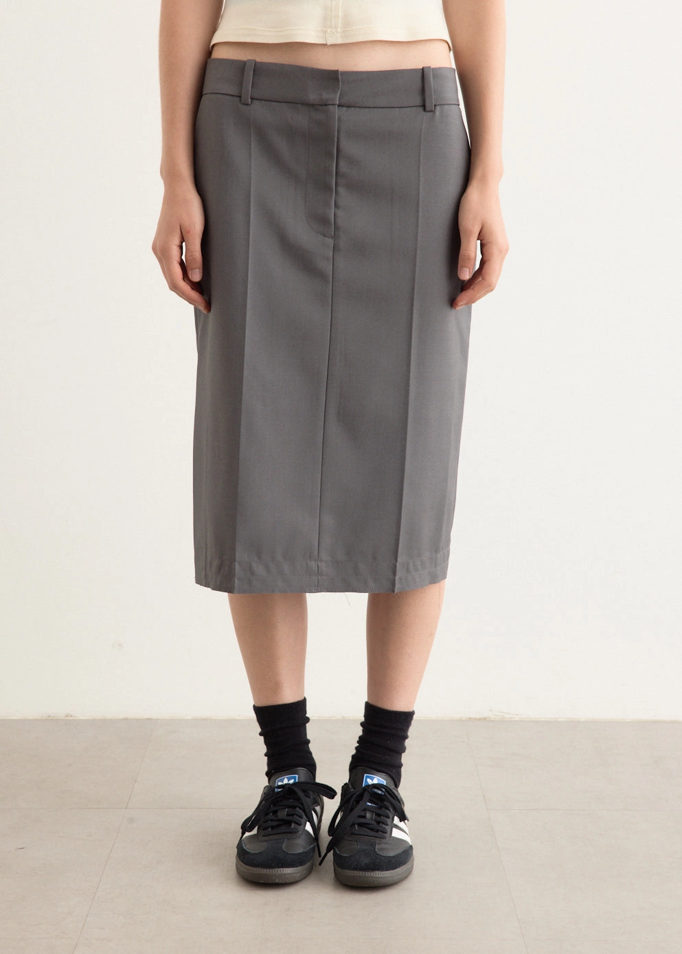 Knitted Fabric Classic H-Line Skirt