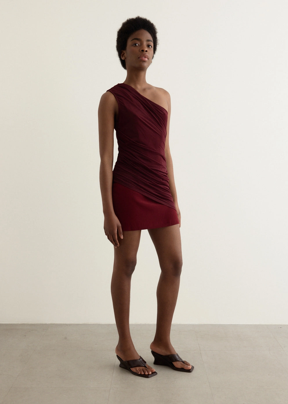 Eva Mini Dress Tailored Waistband Relaxed Movement