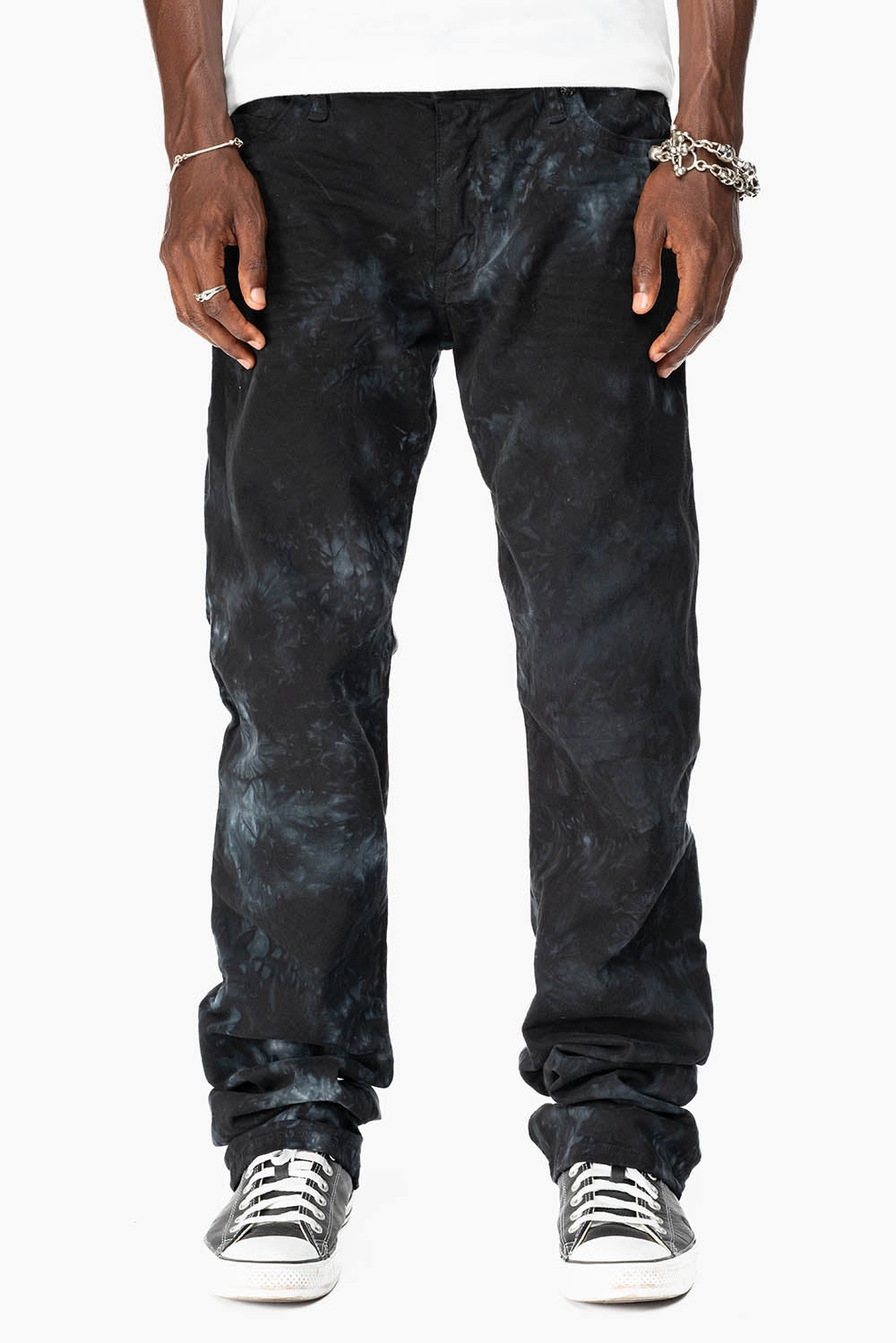 Stain Release Finish CLASSIC STRAIGHT LEG JEANS IN ASTRO BLACK WASH