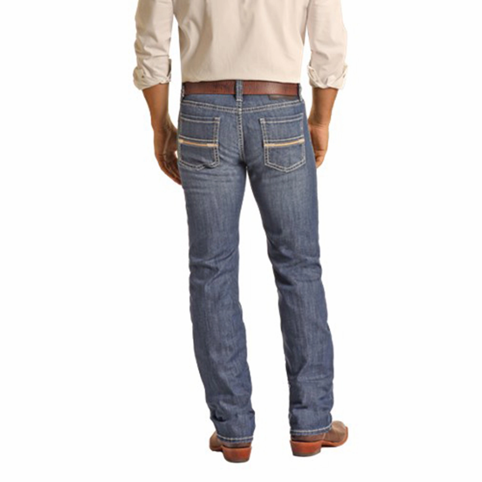 Subtle Detail Rock & Roll Cowboy Revolver Straight Dark Vintage Jeans