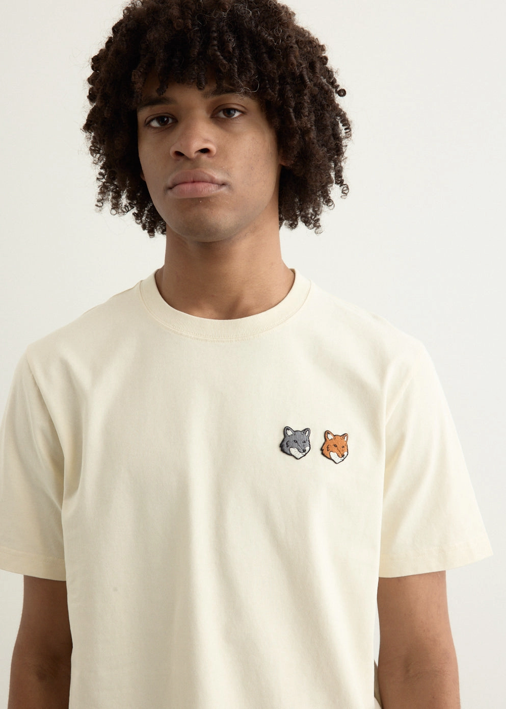 Double Bold Fox Head Comfort T-Shirt Reinforced Collar Adjustable Fit