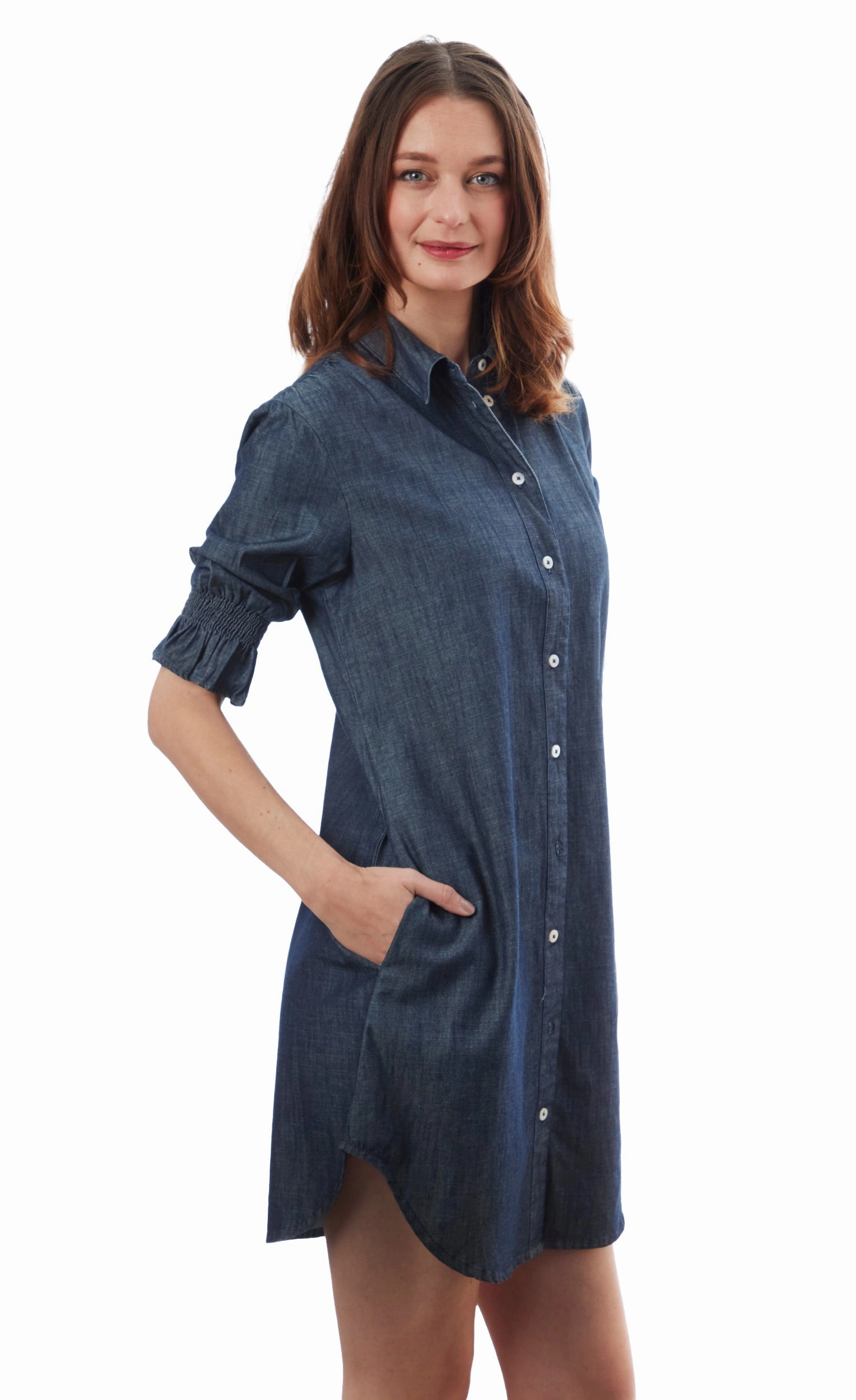 Atlantic Denim Dress Layered-Look