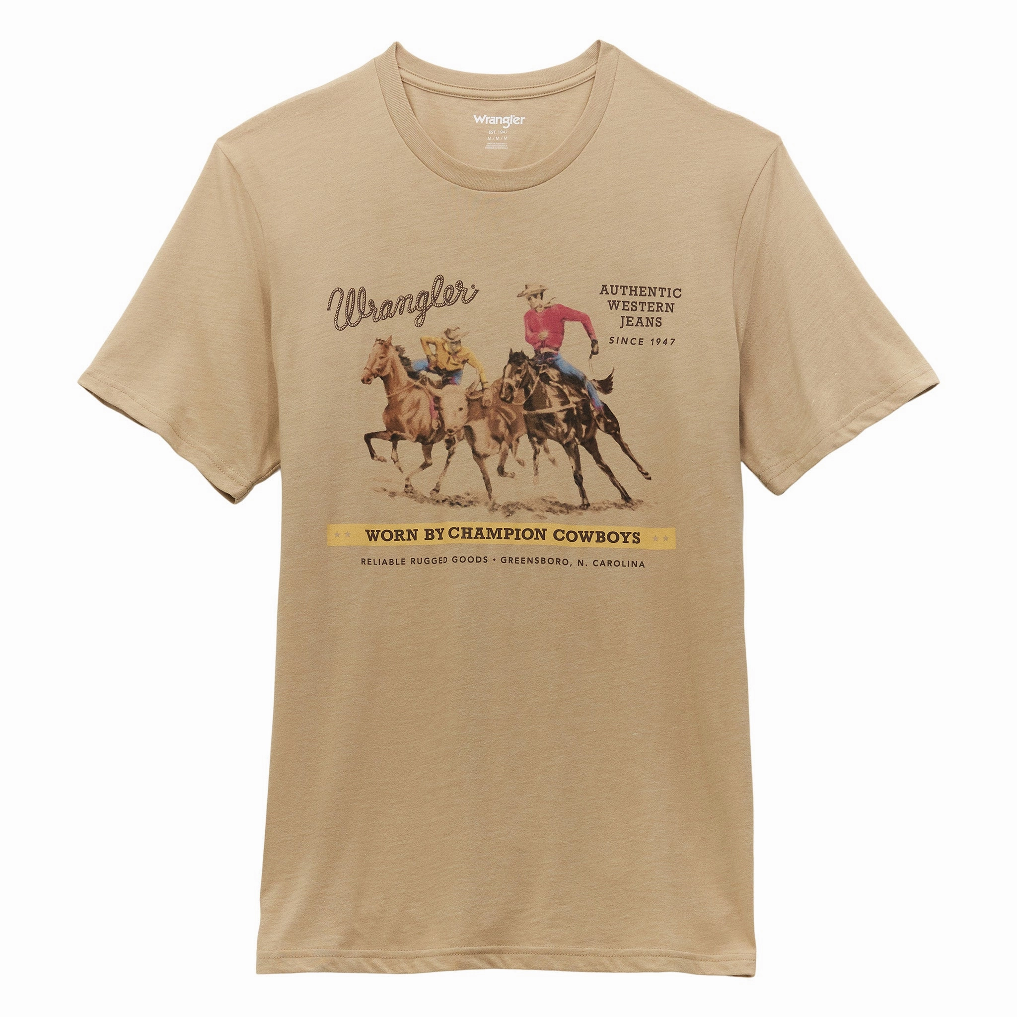 Wrangler Men's Vignette Logo T-Shirt EasyCare Fabric