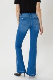 KanCan Med Button Up Flare Jean Popular Staple Smart Utility