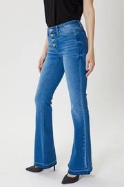 KanCan Med Button Up Flare Jean Comfortable Wear