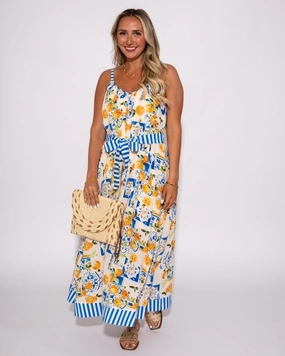 Comfortable Shape Tie-dye Clementine Bloom Midi Dress