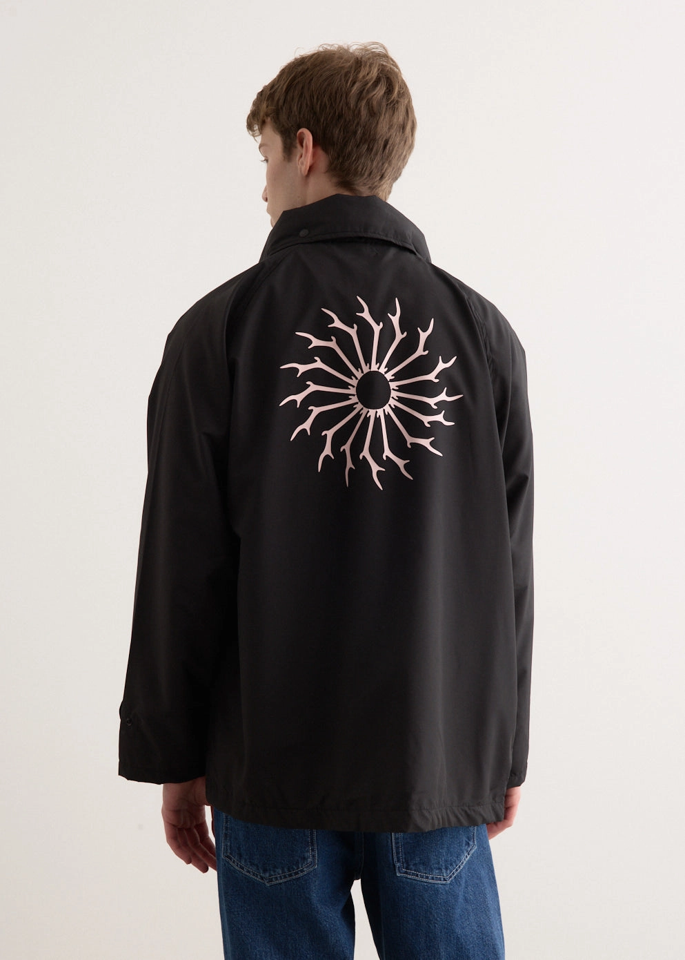 Coach Jacket Cuffs Adjust Stand Collar