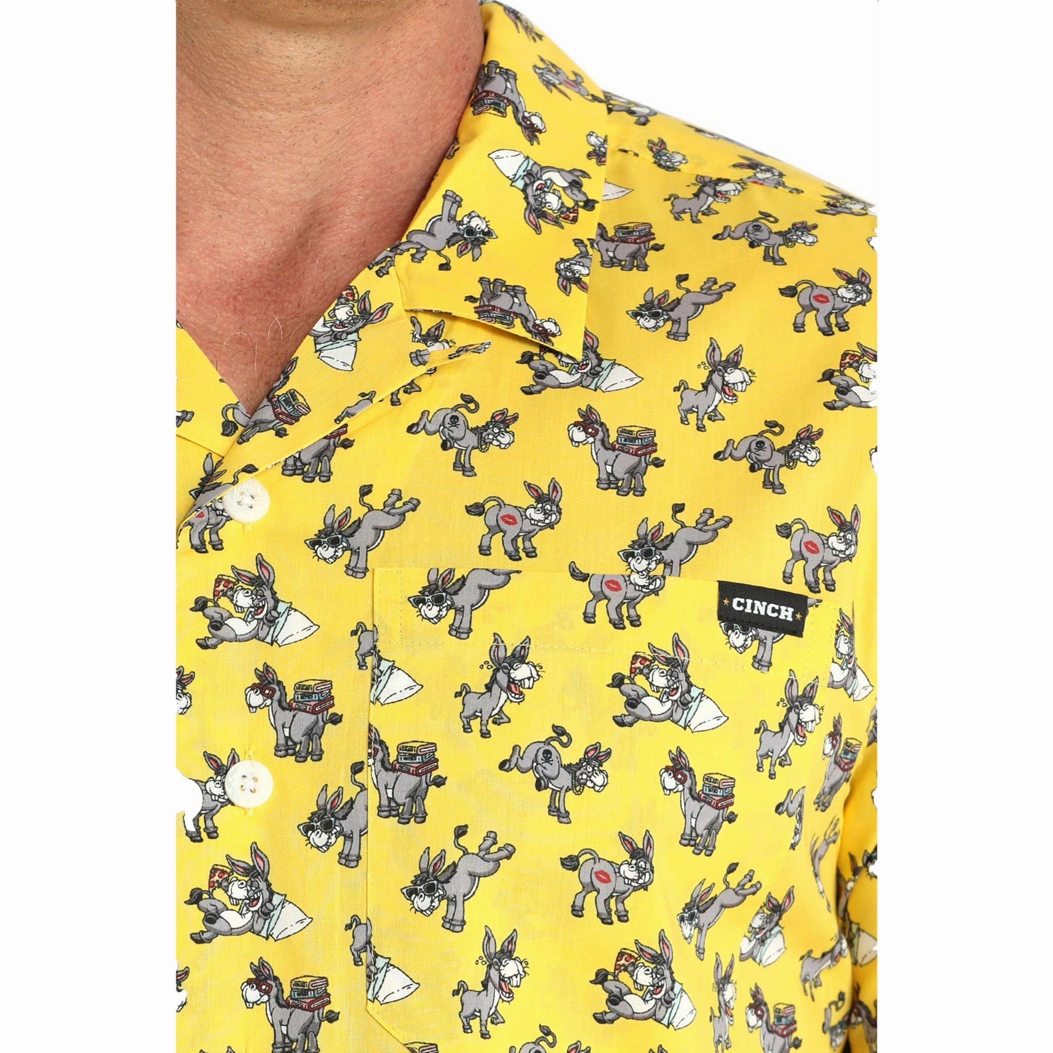 Cinch Men's Wonkey Donkey Camp Short Sleeve Modern Cut Urban Edge