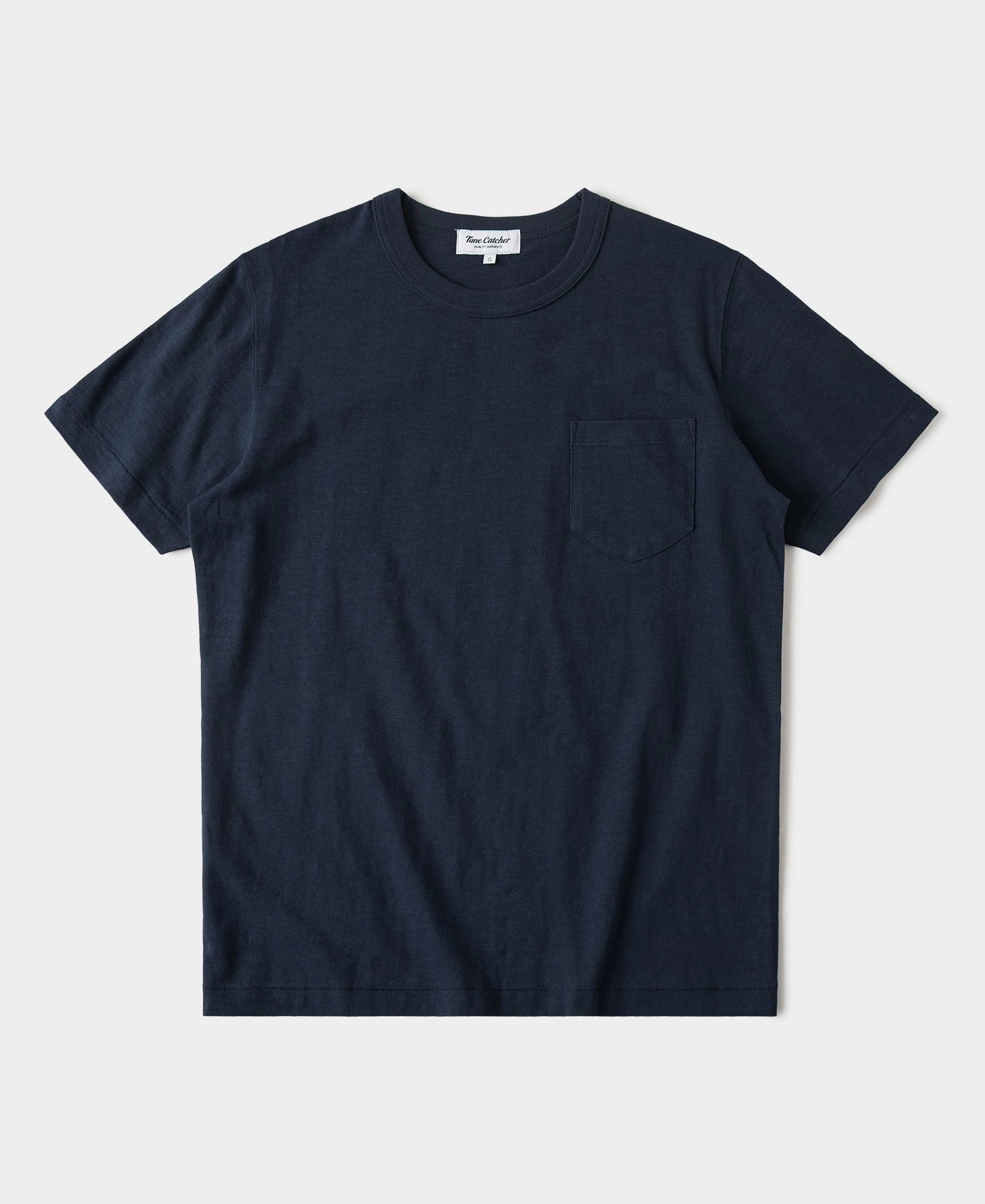 7.4 oz Slub Cotton Loopwheel Tubular Pocket T-Shirt - Navy Perfect Layer Wear