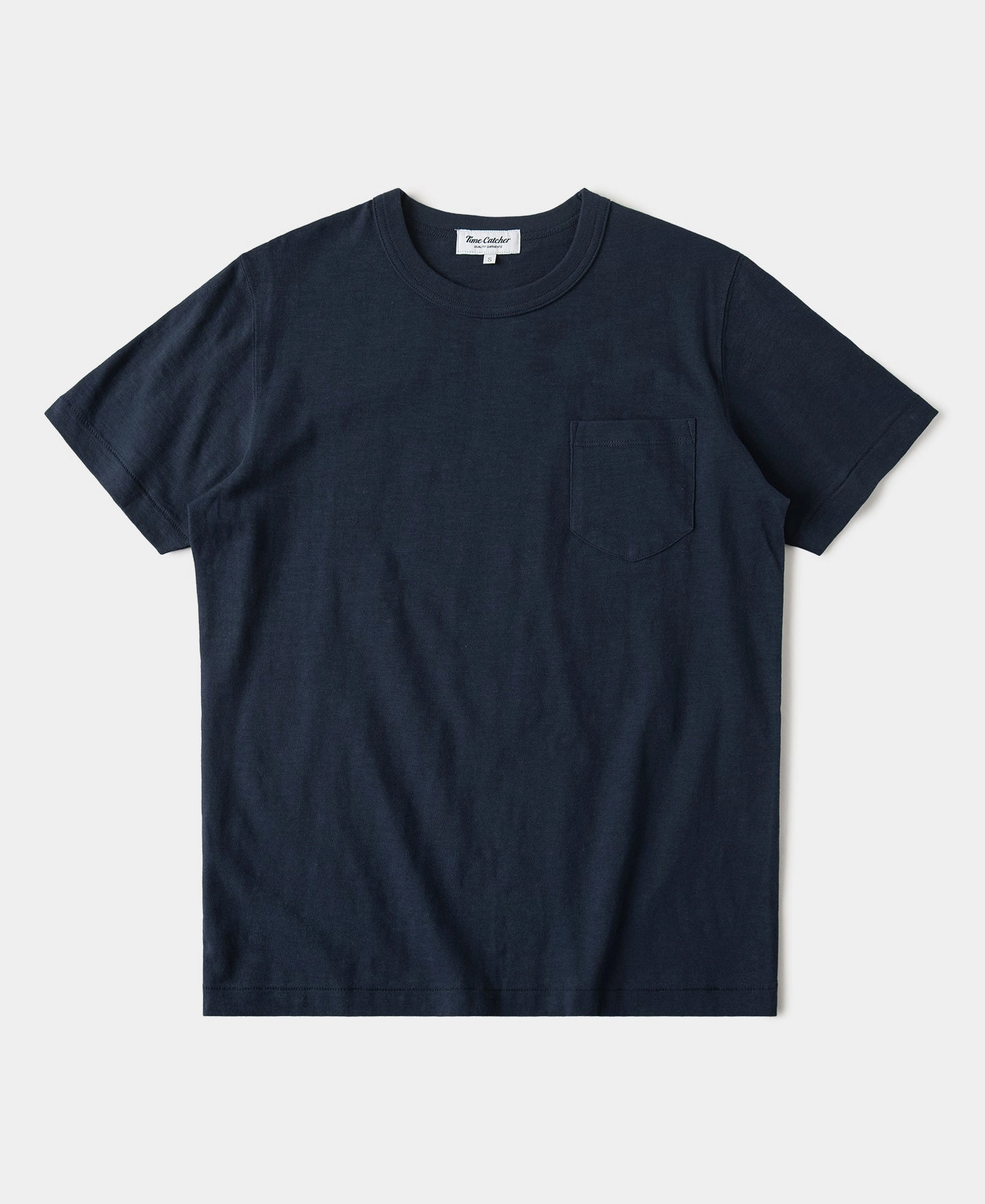 Soft and Stretchy Classic Comfort 7.4 oz Slub Cotton Loopwheel Tubular Pocket T-Shirt - Navy
