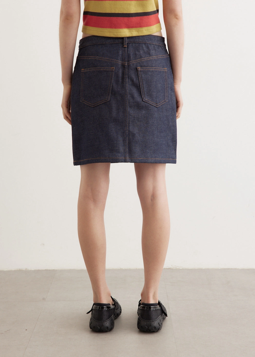 Tapered Cut Double Stitched Standard Skirt