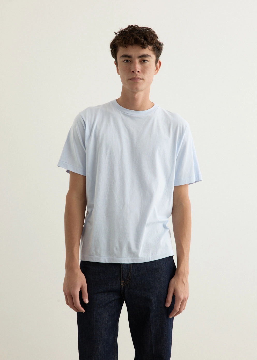 Summer Ready Reinforced Shoulder Natural Hydragea Dye T-Shirt